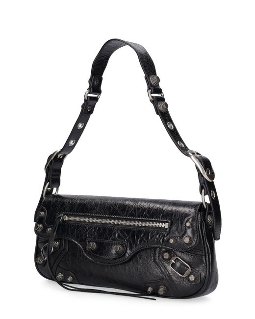Balenciaga Black Kleine Schultertasche Aus Leder "le Cagole Sling"