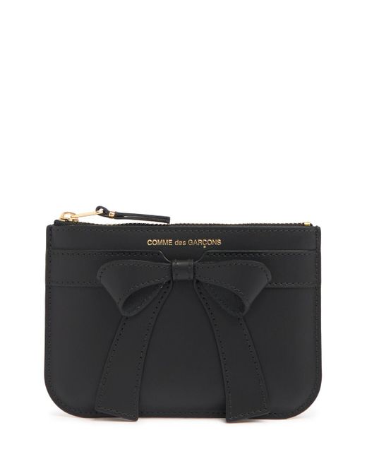 Comme des Garçons Big Bow レザージップウォレット Black