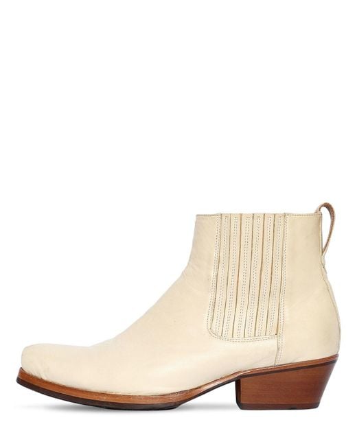 Our Legacy White Cuban Heel Ankle Boots for men