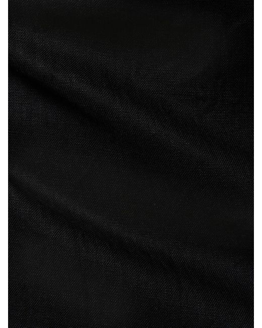 Robe midi en lin alice Posse en coloris Black