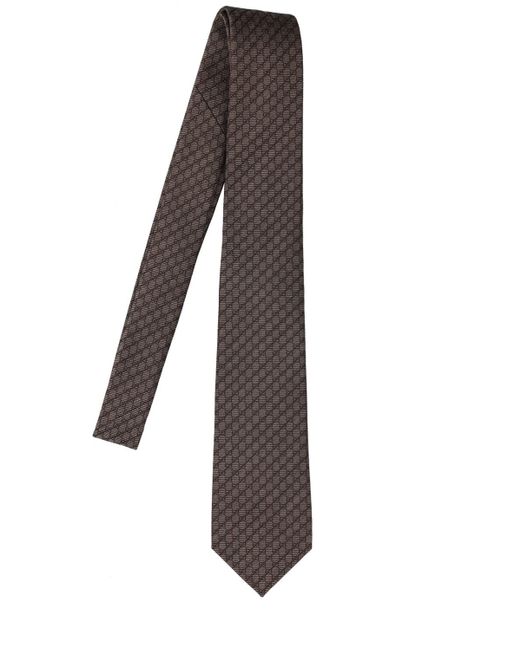 Gucci Natural 7Cm Ginny Silk & Wool Tie for men