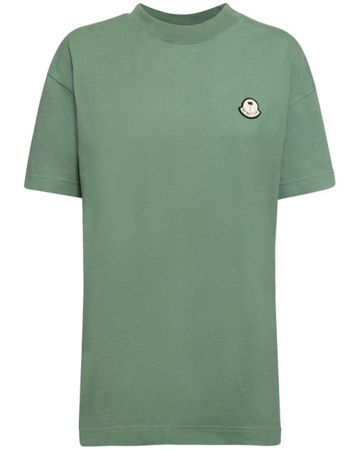 Camiseta de algodón estampado Moncler Genius de color Green