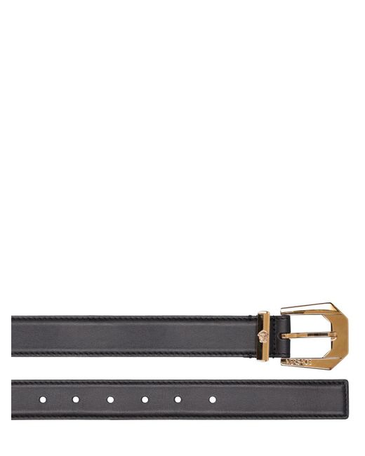Versace White 30Mm Leather Belt