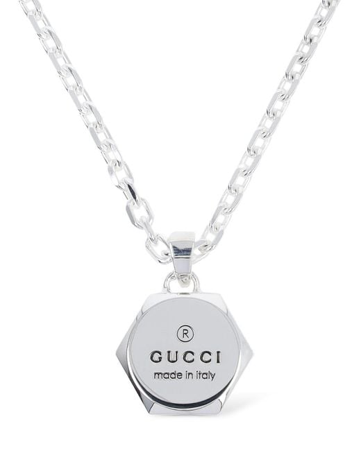 Gucci Metallic Trademark Sterling Necklace