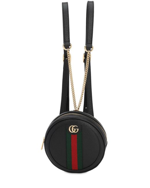 Mini borsa a spalla rotonda Ophidia di Gucci in Black