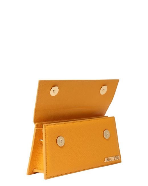 Jacquemus Yellow Le Chiquito Long Smooth Leather Bag