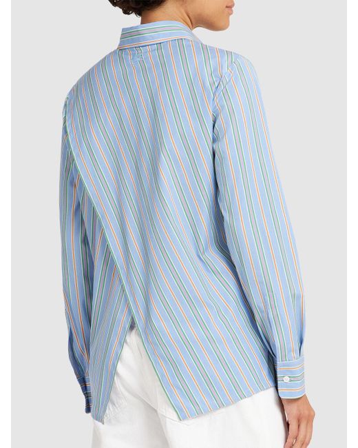 Etro コットンポプリンシャツ Blue