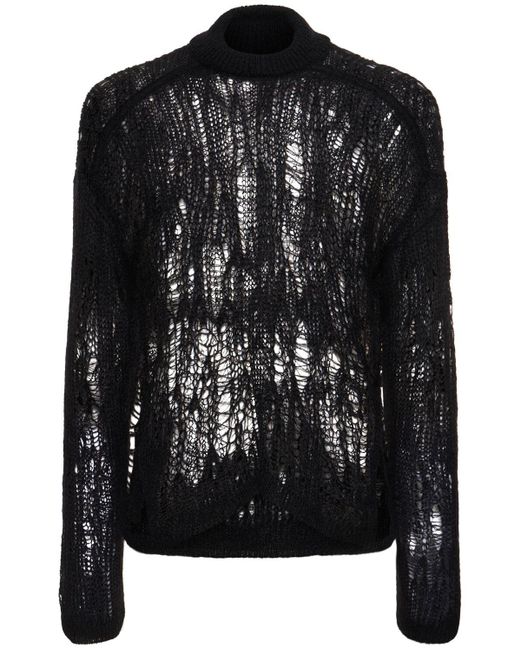 Rick Owens Sweater Aus Mohairmischung "elvira" in Black für Herren