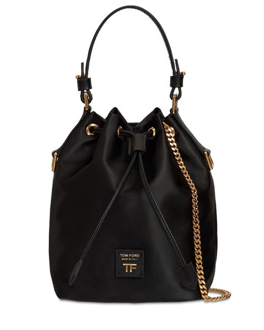 Tom Ford Small Nylon Bucket Bag in Black | Lyst UK