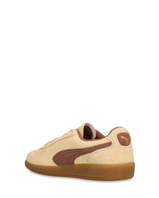 PUMA Brown Palermo Hairy Sneakers for men