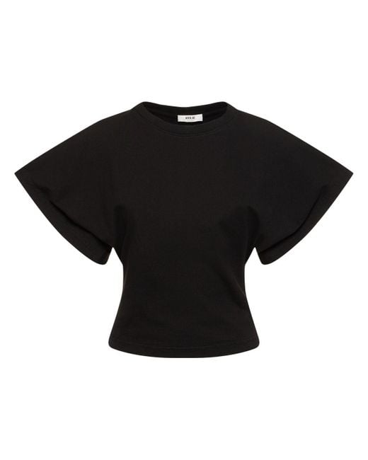 Agolde Black T-shirt Aus Baumwolljersey "britt"