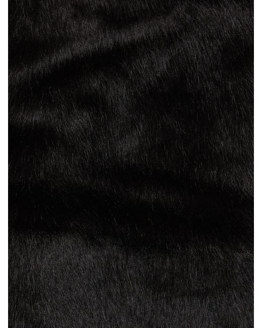 Minifalda de pelo sintético WeWoreWhat de color Black
