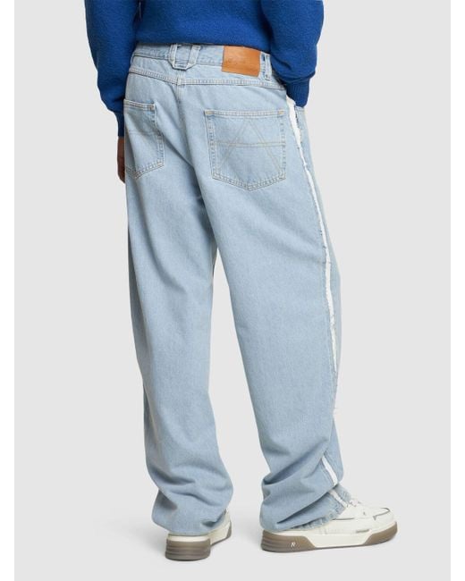 Axel Arigato Blue Studio Stripe Cotton Denim Jeans for men