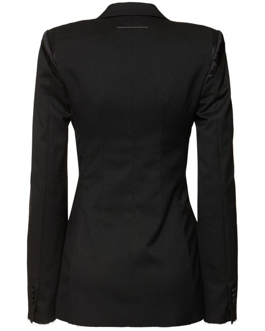 MM6 by Maison Martin Margiela ビスコースブレンドテーラリングブレザー Black