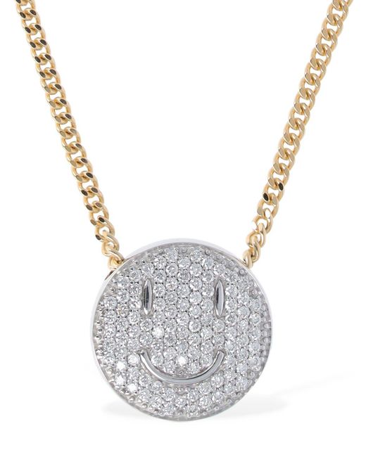 Eera Metallic Smile 18kt & Diamond Long Necklace
