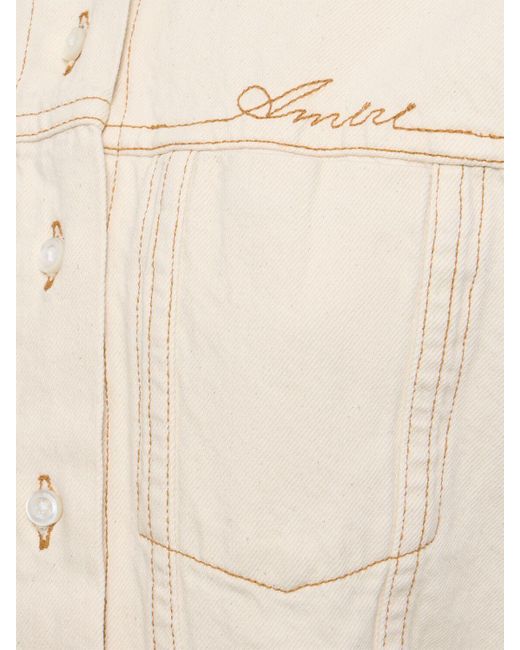 Amiri Natural Cotton Denim Long Shirt