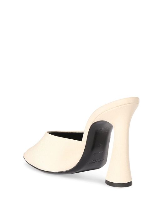 Saint Laurent Natural 105Mm Suite Silk Mule Sandals
