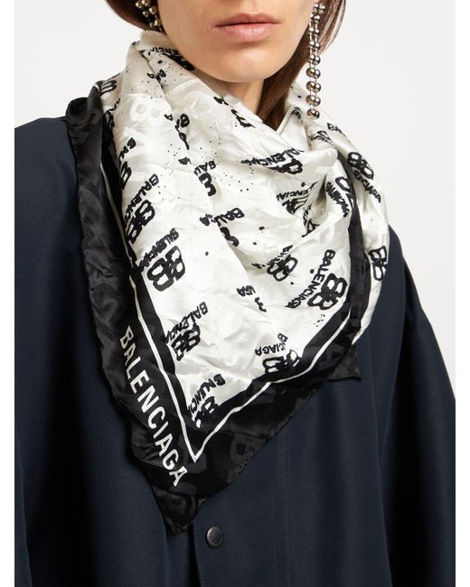 Balenciaga Silk Scarf With Logo Women's Accessories Vitkac | islamiyyat.com