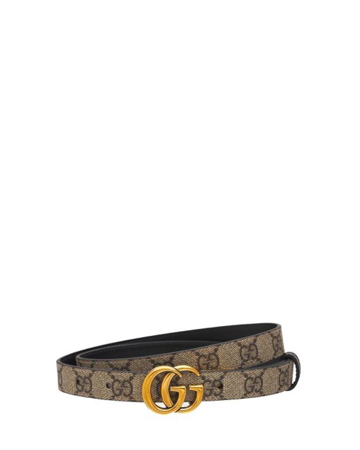 Gucci GG Marmont Reversible Belt, Size Gucci 105, Beige, GG Canvas