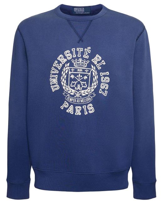 Sweat-shirt université Polo Ralph Lauren pour homme en coloris Blue