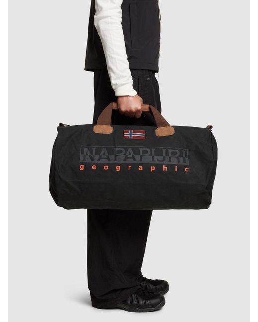 Napapijri Black Bering 3 Canvas Duffle Bag for men