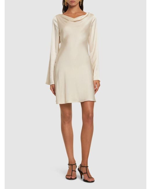 Reformation Natural Pike Satin Dress