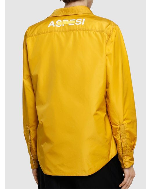 Aspesi Yellow Reversible Shirt for men