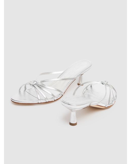 Aeyde 55Mm Abby Metallic Leather Sandals