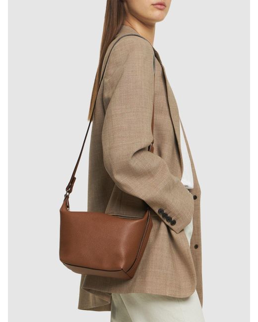 Valextra Mochi レザートップハンドルバッグ ブラウン | Lyst
