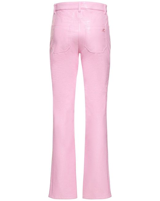 Pantalon en vinyle re-edition Courreges en coloris Pink