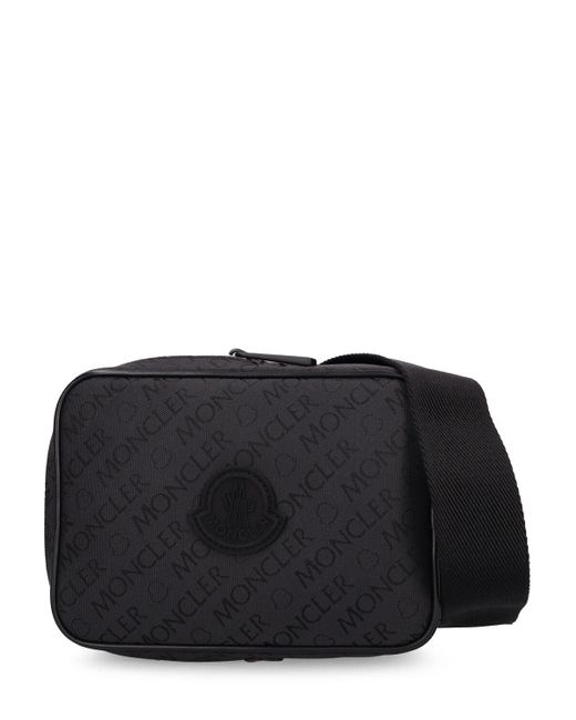 Moncler Black Logo Detail Tech Crossbody Bag for men