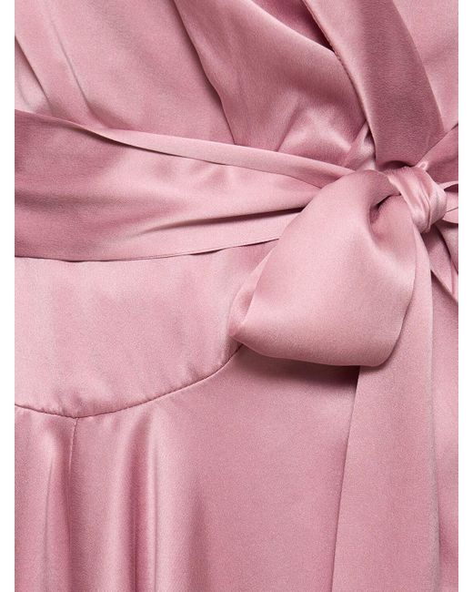 Zimmermann Pink Mini-wickelkleid Aus Seide