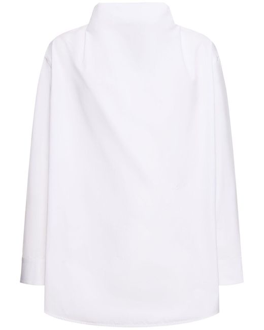 Camicia in popeline di cotone di Jil Sander in White da Uomo