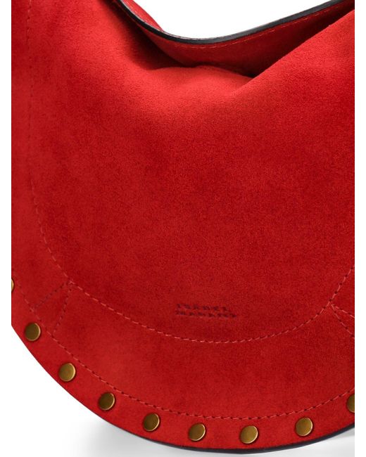 Bolso de hombro mini moon de ante Isabel Marant de color Red