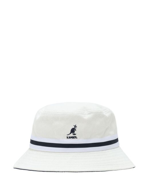 Kangol Stripe Bucket Hat in White for 