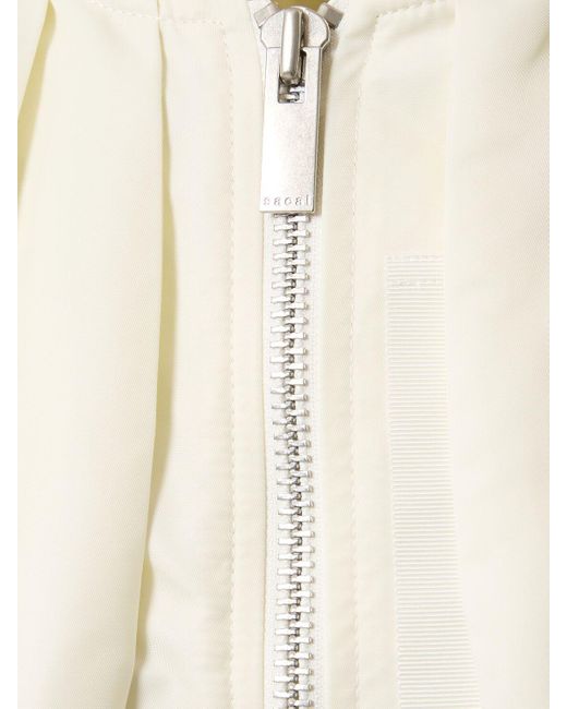Sacai Natural Sleeveless Nylon Zip-Up Jacket