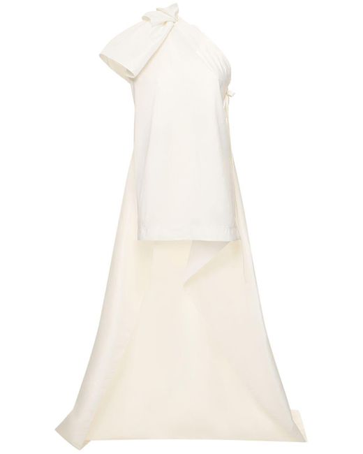 Vivienne Westwood White Luna Adjustable-hem Recycled-taffeta Gown