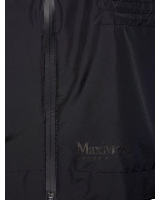 Max Mara Black Fastoso Tech Jacket W/ Drawstring