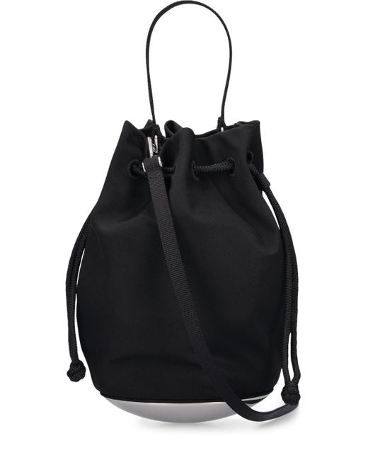 Alexander Wang Black Mini Dome Nylon Twill Bucket Bag