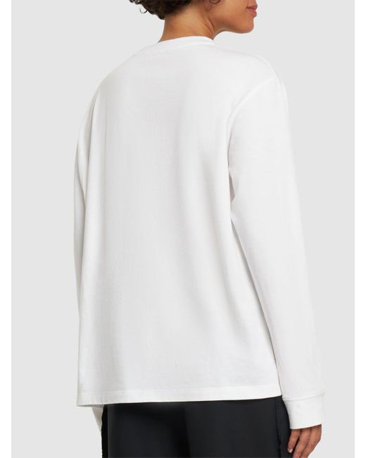 Camiseta de algodón jersey con manga larga The Row de color White