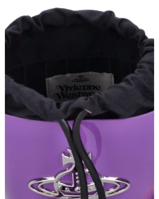 Bolso bucket daisy de piel Vivienne Westwood de color Purple