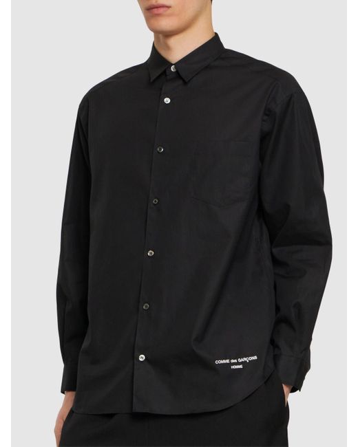 Comme des Garçons Black Cotton Logo Shirt for men