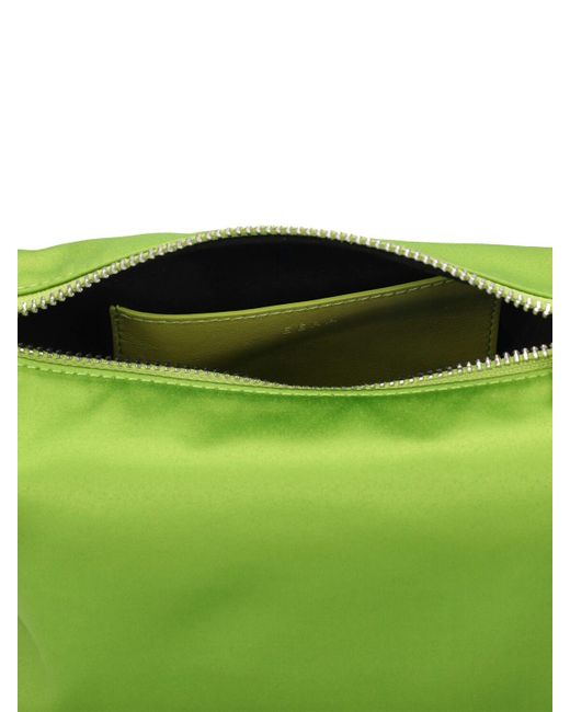 Eera Green Moon Satin Top Handle Bag