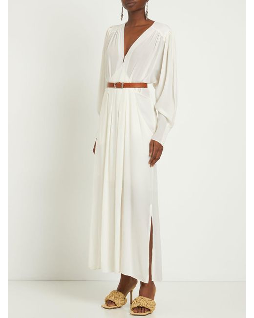 Isabel Marant White Langes Jersey-kleid "ezinia"