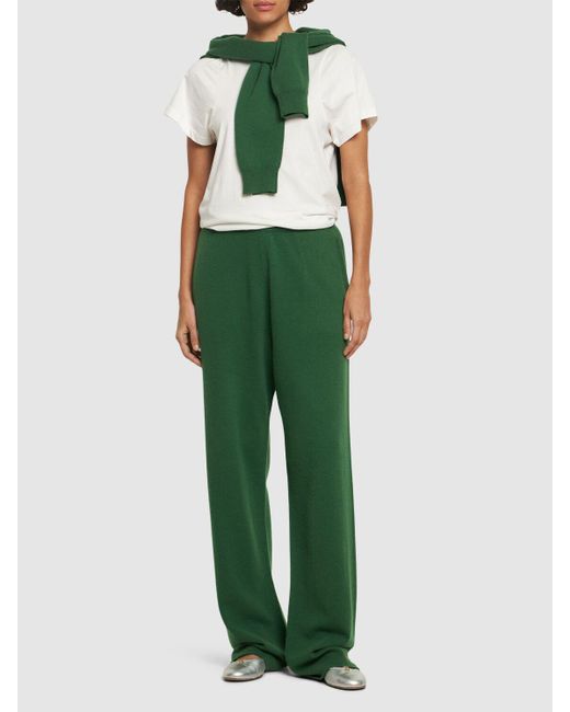 Pantalon en maille de cachemire mélangé rush Extreme Cashmere en coloris Green