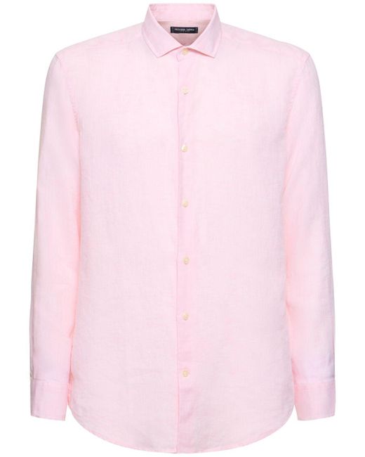 Camisa antonion de lino Frescobol Carioca de hombre de color Pink