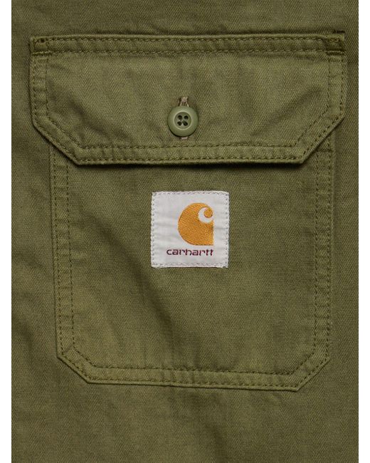 Carhartt Green Rainer Cotton Shirt Jacket for men