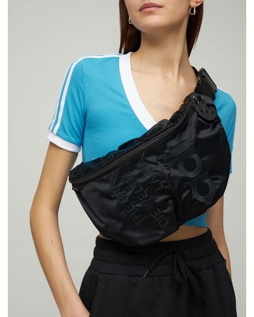 adidas Originals Large Logo Tech Belt Bag in Black | Lyst UK