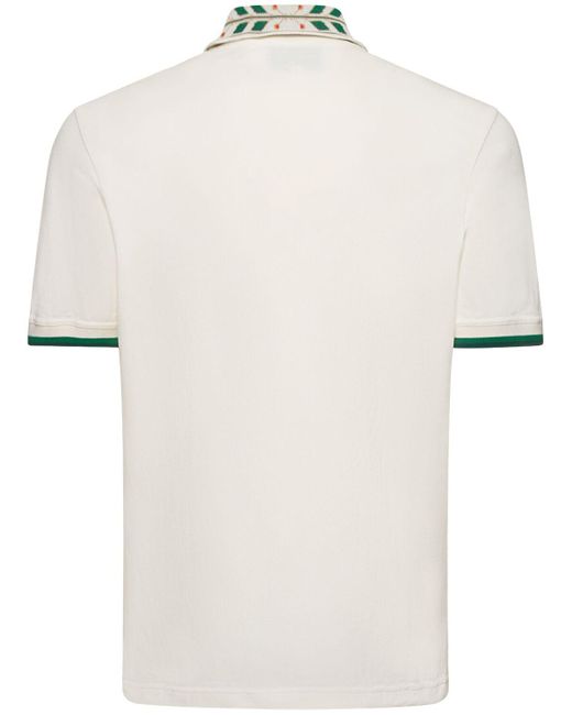 Casablancabrand Laurel Poloshirt aus Bio-Baumwolle in White für Herren