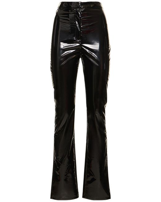 Pantaloni slim fit in techno vernice di ROTATE BIRGER CHRISTENSEN in Black